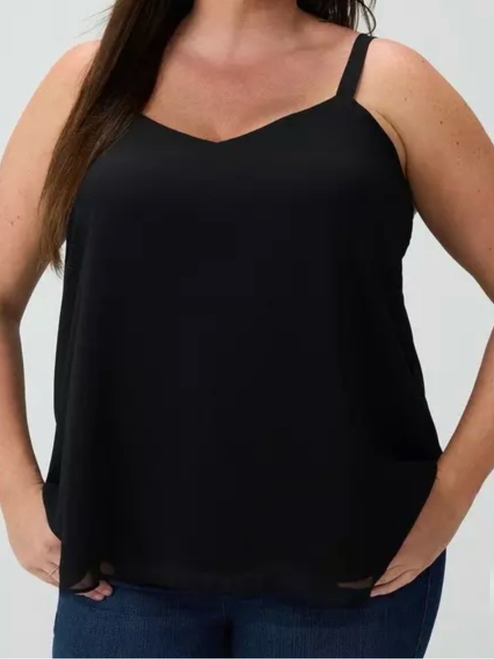 torrid Black V-Neck Spaghetti Strap Cami